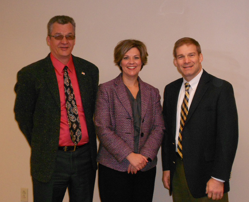 Sead Dedovic, Tisha Livingston, and Congressman Jim Jordan in Amherst, OH